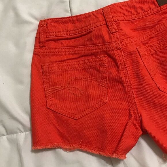 Justice Orange Skinny Low Rise Jean Shorts 10R - Picture 7 of 8